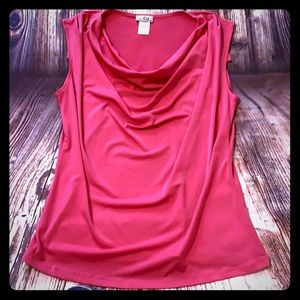 Sleeveless pink layering tank